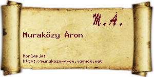 Muraközy Áron névjegykártya