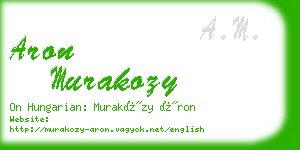 aron murakozy business card